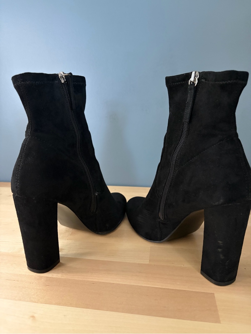 Steve Madden Rose Embroidered Black Heeled Boots - Picture 5 of 7